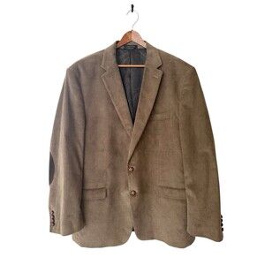 Lauren Ralph Lauren Brown Blazer  Sport Coat Elbow Patches Corduroy Mens SZ 48L